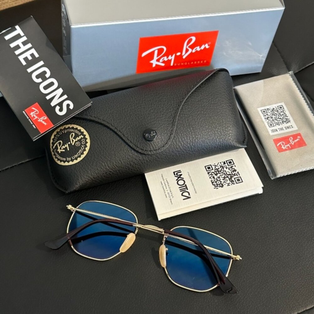 Ray-Ban Hexagonal RB3548 Gradient Brown Lens Ray … - image 12